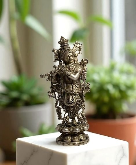 Krishna bhagwan Silver Murti